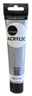 Akrylová farba D&R Simply - Silver Hue 701 - 75 ml