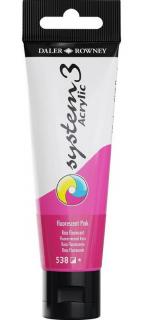 Akrylová farba D&R System3 - Fluorescent Pink 538 - 59 ml