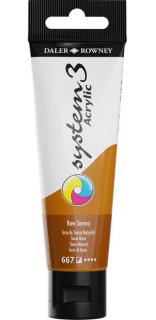 Akrylová farba D&R System3 - Raw Sienna 667 - 59 ml