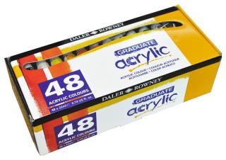 Akrylové farby D&R GRADUATE - sada - 48 x 22 ml
