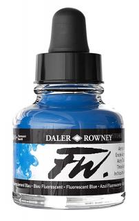 Akrylový Tuš DALER ROWNEY - 100 Fluorescent Blue - 29,5 ml