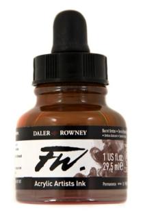 Akrylový Tuš DALER ROWNEY - 223 Burnt Umber - 29,5 ml