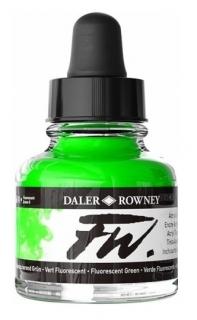 Akrylový Tuš DALER ROWNEY - 349 Fluorescent Green - 29,5 ml