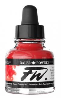 Akrylový Tuš DALER ROWNEY - 544 Fluorescent Red - 29,5 ml