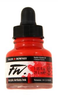 Akrylový Tuš DALER ROWNEY - 567 Scarlet - 29,5 ml