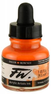 Akrylový Tuš DALER ROWNEY - 687 Flame Orange - 29,5 ml