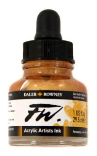 Akrylový Tuš DALER ROWNEY - 701 Gold Imit - 29,5 ml