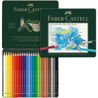 Akvarelové farbičky Faber-Castell A.Dürer - sada 24 ks v plechovej krabičke