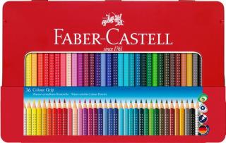 Akvarelové farbičky FABER-CASTELL Colour Grip - sada 36 ks v plechovej krabičke - trojhranné