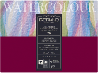 Akvarelový blok Fabriano - 200 g - 20 listov - lepená väzba - rôzne rozmery