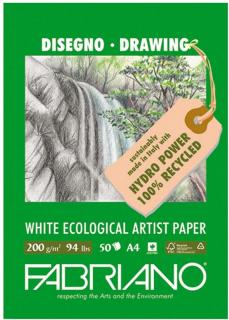 Blok DRAWING - FABRIANO ECOLOGICAL - A4 - 200 g/m2 - 50 listov