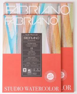 Blok FABRIANO Studio Watercolour - 300 g/m2 - 12 listov - Lisované za tepla - rôzne rozmery