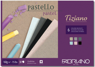Blok FABRIANO Tiziano Pastel - tmavé farby - 30 listov - 160 g/m2 - lepená väzba - rôzne veľkosti