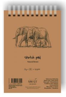 Blok na skicovanie a maľbu SM.LT Sketch Pad - A4 - 135 g/m² - 80 listov - Natural Brown