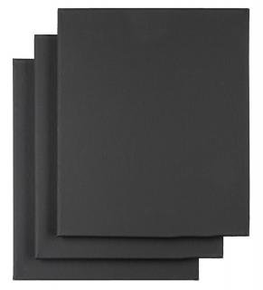 Čierne šepsované maliarske plátno na ráme - hrúbka rámu 2 cm - 320 g/m2 - 100 % bavlna - rôzne rozmery