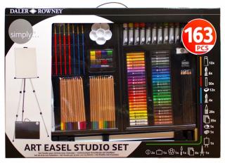 D&R SIMPLY Art Easel Studio Set - Veľká umelecká sada - 163 ks