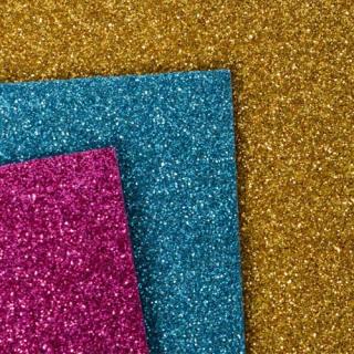 Dekoračná pena EVA Glitter - A4 - 2,0 mm - kusovky - rôzne farby