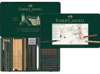 FABER-CASTELL Pitt Monochrome set - sada 33 ks v plechovej krabičke