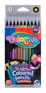 Farbičky Colorino kids Mettallic - 10 farieb - okrúhle - metalické