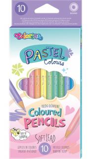 Farbičky Colorino PASTEL Collection - 10 pastelových farieb - okrúhle - mäkké