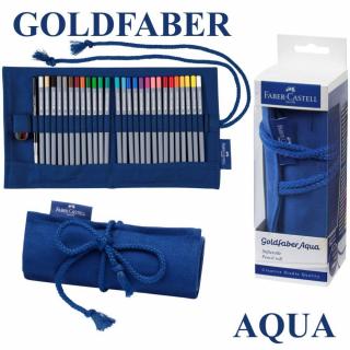 Farbičky Faber-Castell Goldfaber Aqua - sada 27 farieb + štetec + strúhadlo - rolka
