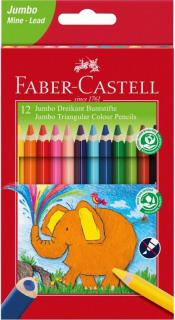 Farbičky Faber-Castell Jumbo triangular -  sada 12 ks