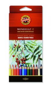 Farbičky MONDELUZ - 12 ks - akvarelové - šesťhranné