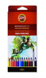 Farbičky MONDELUZ - 24 ks - akvarelové - šesťhranné