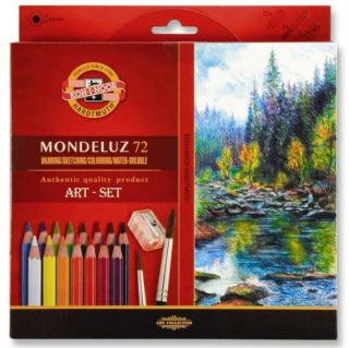 Farbičky MONDELUZ - 72 ks - akvarelové - šesťhranné