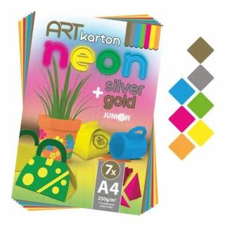Farebný dekoračný papier Art Neon 7 farieb, 250g/m2