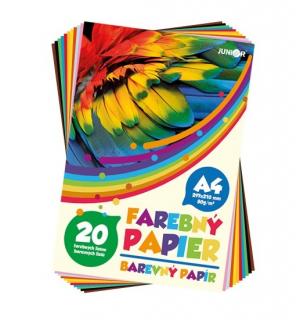 Farebný papier JUNIOR - mix farieb A4 - 20 listov