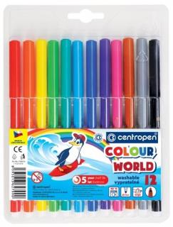 Fixky CENTROPEN 7550 Colour World - sada 12 ks