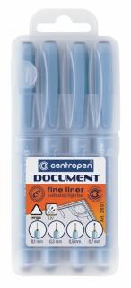 Grafické linery Centropen DOCUMENT - 4 rôzne hroty