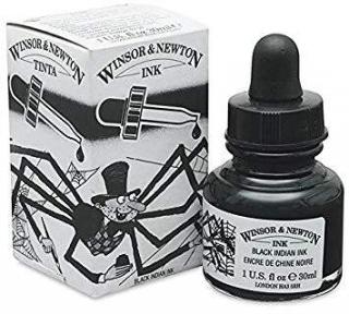 Indický tuš čierny 30 ml - Winsor & Newton