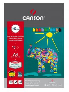 Kresliaci kartón/výkres CANSON  Šport  - A4 - mix farieb - 160 g/m2 - 10 listov