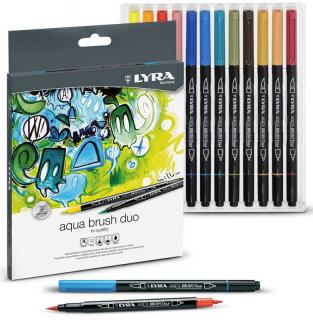 Markery LYRA - Aqua Brush Duo - sada 12 ks - obojstranné