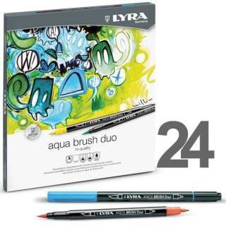 Markery LYRA - Aqua Brush Duo - sada 24 ks - obojstranné
