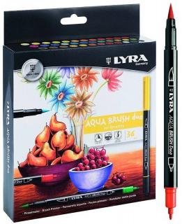 Markery LYRA - Aqua Brush Duo - sada 36 ks - obojstranné