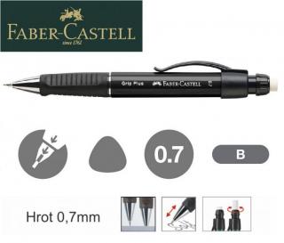 Mechanická ceruzka FABER-CASTELL Grip Plus - 0,7 mm - Čierna