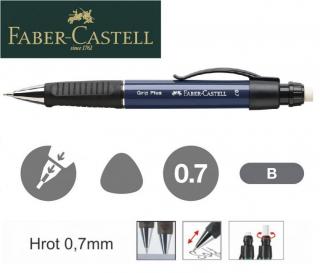 Mechanická ceruzka FABER-CASTELL Grip Plus - 0,7 mm - Modrá