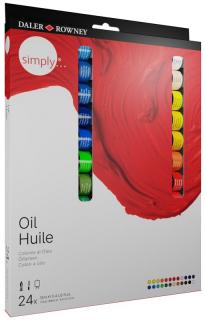 Olejové farby D&R Simply - sada 24 x 12  ml