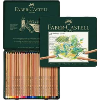 Pastel v ceruzke FABER CASTELL Pitt 24 farebné - plech