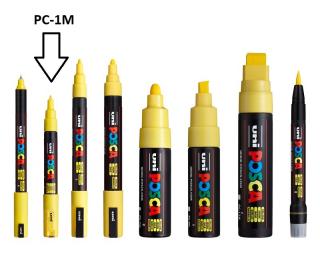 POSCA popisovač - PC-1M - šírka stopy 0,7 mm - rôzne farby