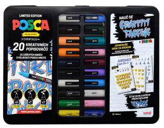 POSCA - sada popisovačov - PC-1M / PC-3M / PC-5M - GRAFFITI - mix farieb (20 ks)