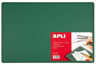Rezacia podložka APLI - viacúčelová - obojstranná - 450 x 300 mm - PVC - zelená