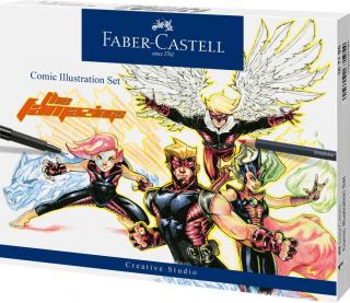 Set pre ilustráciu komiksov Faber-Castell Comic Illustration Set - 15 ks