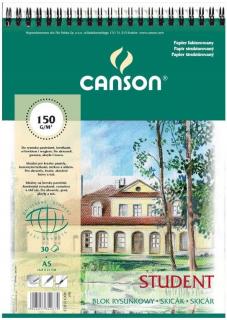 Skicár CANSON STUDENT - 160 g/m2 - A5 - 30 listov - špirálová väzba