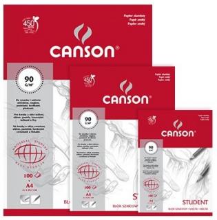 Skicár CANSON STUDENT - 90 g/m2 - A4 - 100 listov