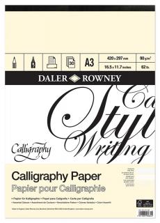 Skicár DALER ROWNEY na kaligrafiu - A3 - 90 g/m2 - 30 listov