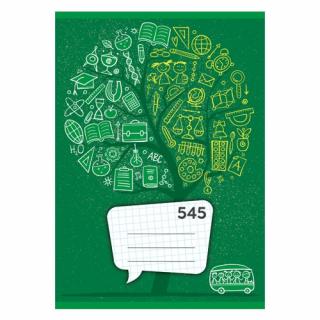 Školský zošit Junior 545 - A5 - štvorčekový - 40 listový - zelený